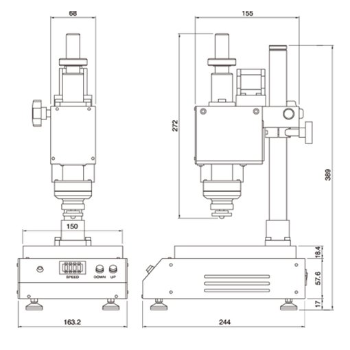 Asker CLE-150L Motorized Constant Speed/Load Stand for Shore A and Asker C Durometers