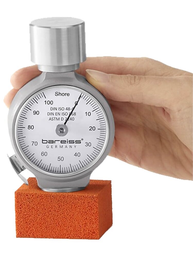Bareiss HP-A Shore A Durometer for Soft rubber, plastics and elastomers, 18 mm Footer - fm00077