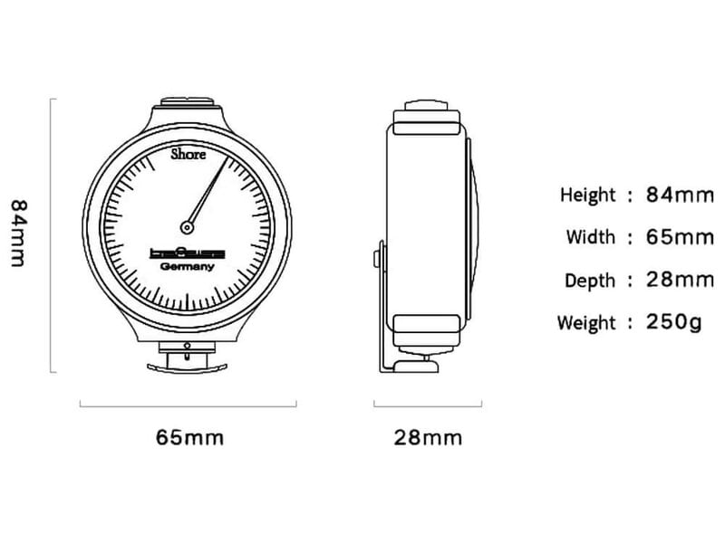 Bareiss HP-A Shore A Durometer for Soft rubber, plastics and elastomers, 18 mm Footer - fm00077