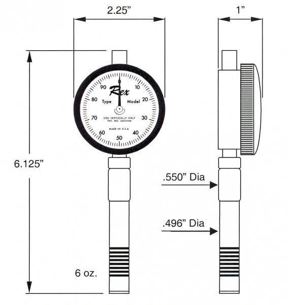 Rex 1600 Dial Shore Durometer RX-1600
