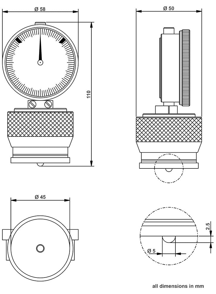 Checkline HPSAO Shore AO Durometer Conforming to ISO7619-1 Test Standard